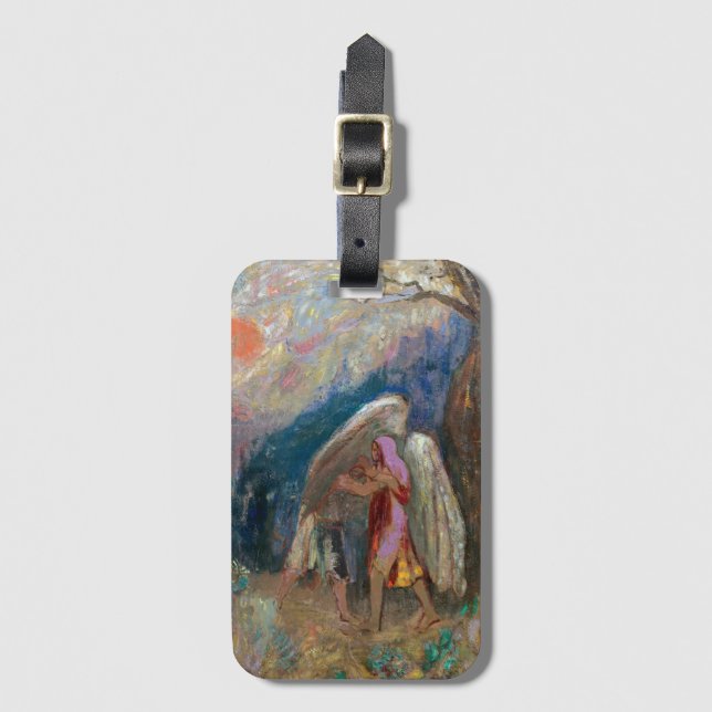 Jacob och ängeln | Odilon Redon | Bagagebricka (Framsida vertikal)