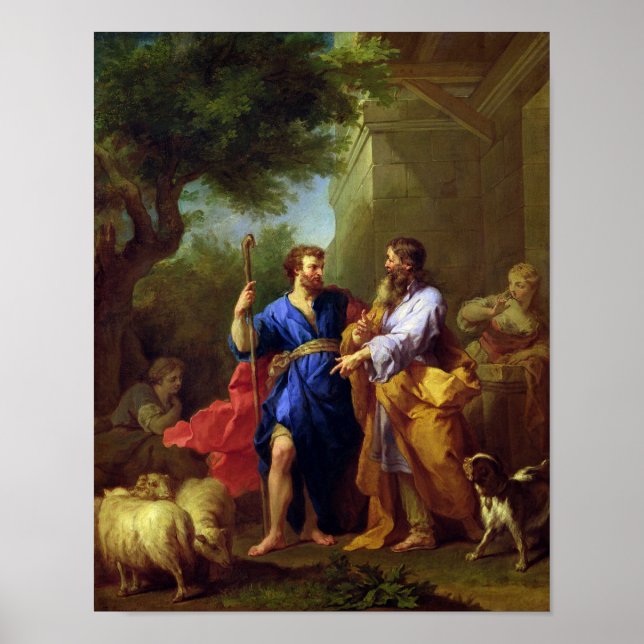 Jacob och Laban, före 1737 Poster (Framsidan)