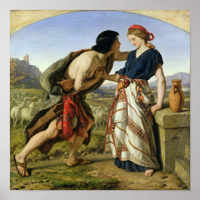 Jacob och Rachel, 1853 Poster (Framsidan)