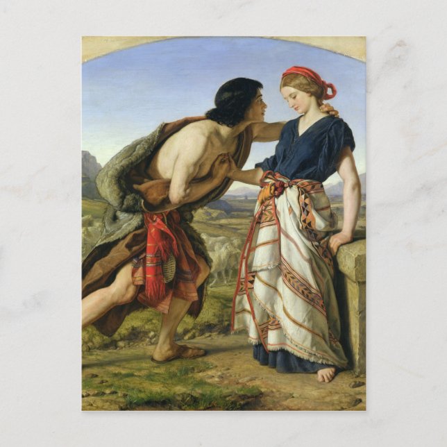 Jacob och Rachel, 1853 Vykort (Framsida)