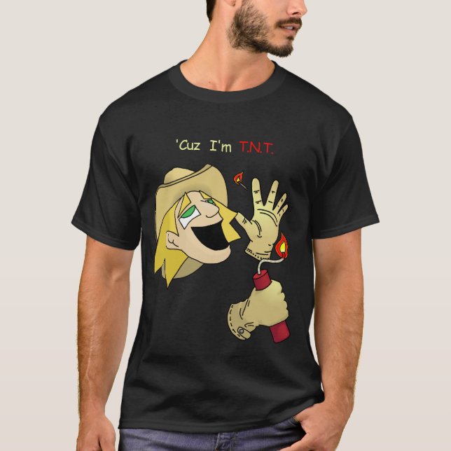 Jacob rm - r-tecknad som röker vapen TNT T-shirt (Framsida)