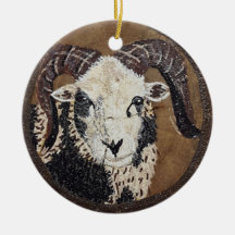 Jacob Sheep Dubbla Sided Ornament