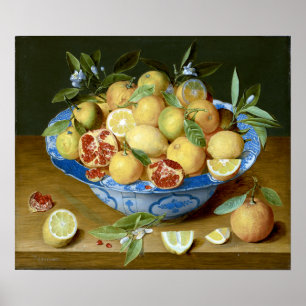 Jacob skåpbil Hulsdonck stilleben med citroner, Poster