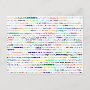 Jacob Text Design II vykort