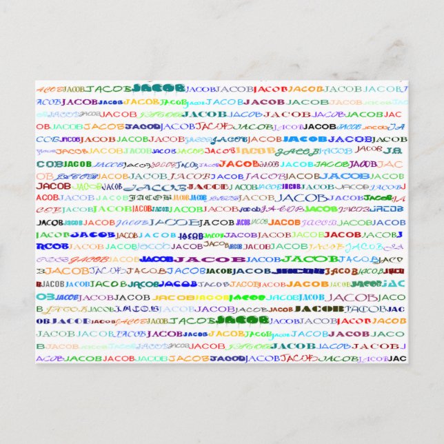 Jacob Text Design II vykort (Framsida)