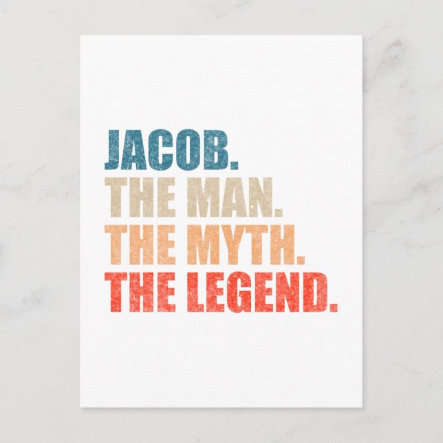 Jacob The Man the Myth the Legend Vykort (Framsida)