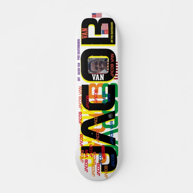 JACOB VAN JMT 7 3/4" Skateboarddäck Mini Skateboard Bräda 18,5 Cm (Framsida)