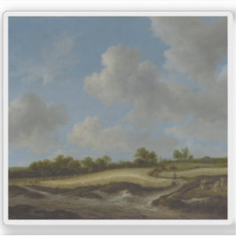Jacob van Ruisdael - Landskap med Wheatfield Klistermärken