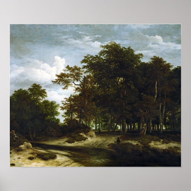 Jacob van Ruisdael, Underbara skogen Poster (Framsidan)
