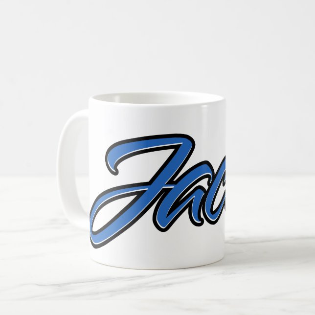 Jacob Vorname Name blue Tasse Kaffeetasse Kaffemugg (Framsida vänster)