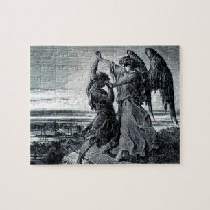 Jacob Wrestles med ängeln (Gen. 32:24-32) Pussel