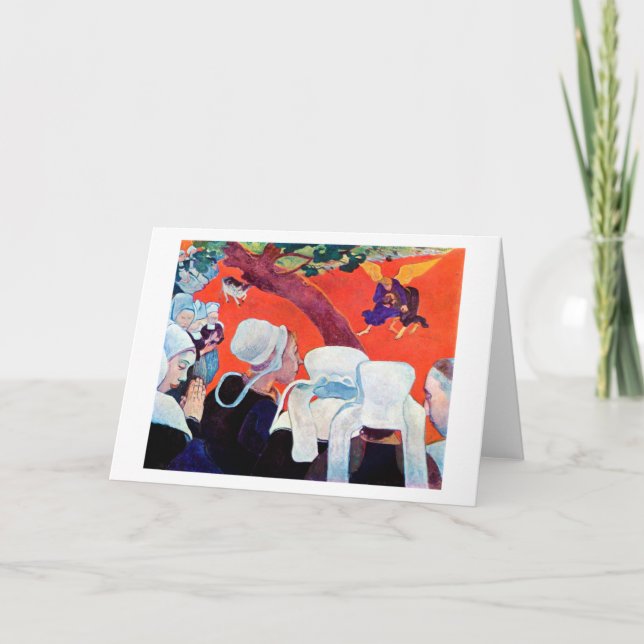 Jacob Wrestling med ängeln, Gauguin Kort (Framsida)