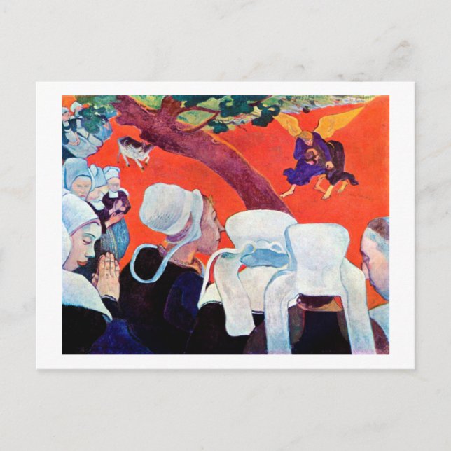 Jacob Wrestling med ängeln, Gauguin Vykort (Framsida)