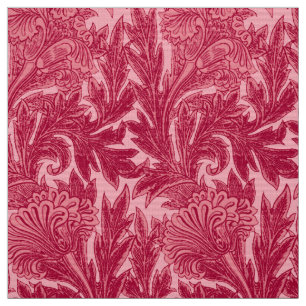 Jacobean blommadamast, Fuchsia och tänder - rosor Tyg