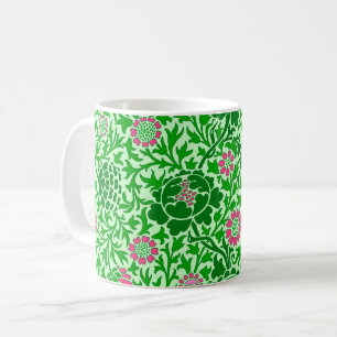 Jacobean Blommigt, Emerald and Lime Green Kaffemugg