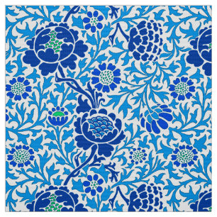 Jacobean Blommigt , flottan och Cerulean Blue Tyg