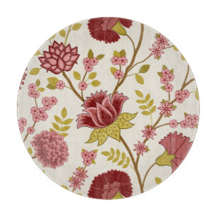 Jacobean Blommigt Lg Mönster Pinks Guld Cream