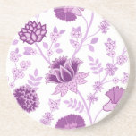 Jacobean Blommigt Lg Mönster Pinks on White Underlägg<br><div class="desc">Jacobean stil blommigt yta mönster formar sig genom att kontrastera klumpar mot en vit bakgrund.</div>