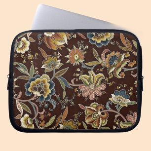 Jacobean Blommönster Laptop Fodral