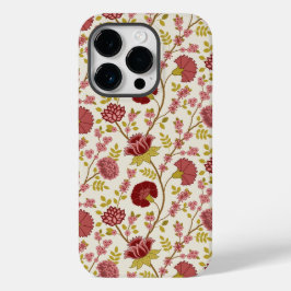 Jacobean Blommönster  Pinks Guld Cream