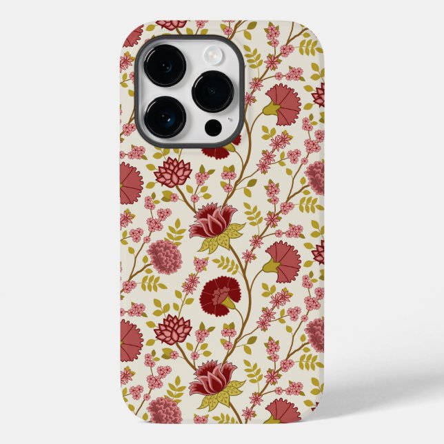 Jacobean Blommönster  Pinks Guld Cream (Baksida)