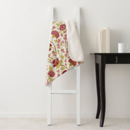 Jacobean Blommönster Pinks Guld Cream