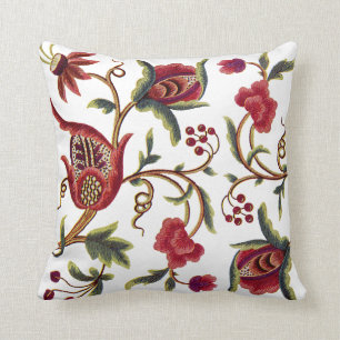 Jacobean broderi kudder kudde