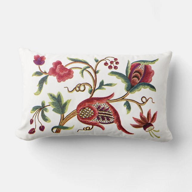 Jacobean Embroidery Pillow Lumbarkudde (Framsida)