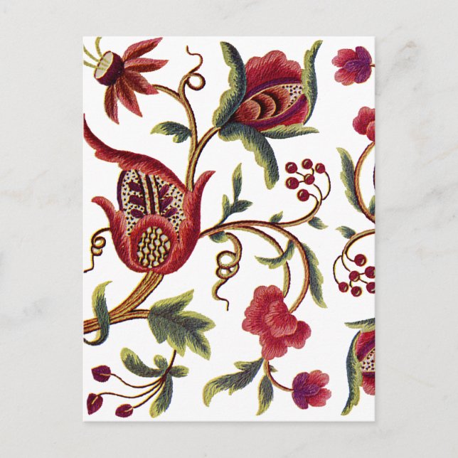 Jacobean Embroidery Vykort (Framsida)