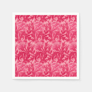 Jacobean Flower Damask, Fuchsia och Ljus rosa Pappersservett