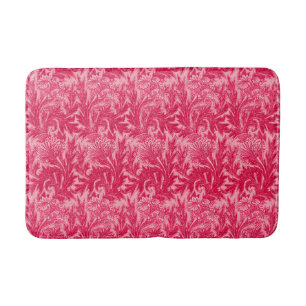 Jacobean Flower Damask, Fuchsia och Ljusare rosa Badrumsmatta
