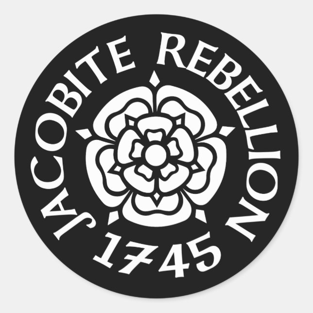 Jacobite 1745 runt klistermärke (Framsida)