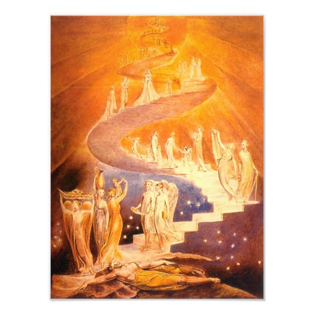 Jacob's Dream by William Blake Fototryck (Framsidan)