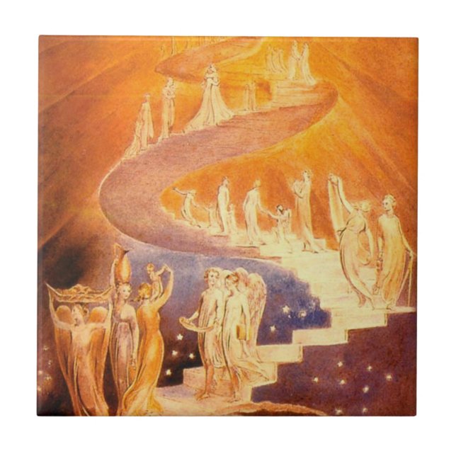Jacob's Dream by William Blake Kakelplatta (Framsidan)