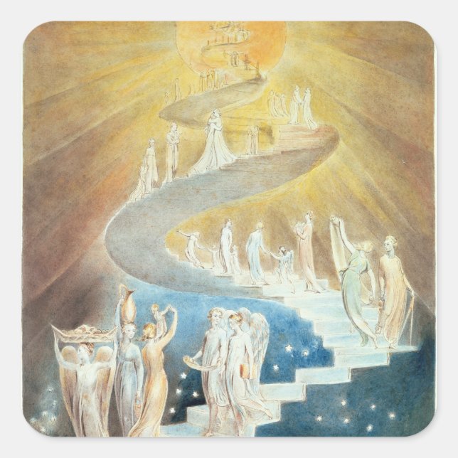 Jacob's Ladder Fyrkantigt Klistermärke (Framsida)