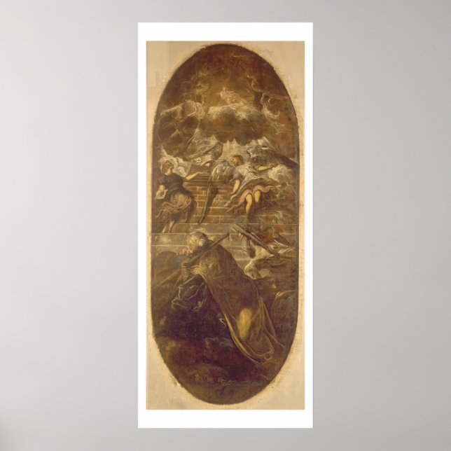 Jacob's Ladder (olja på canvas) Poster (Framsidan)