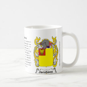 Jacobson ursprung som är menande och vapenskölde kaffemugg