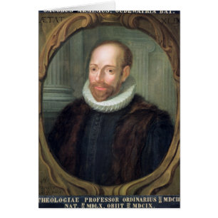 Jacobus Arminius, professor av teologin Hälsningskort