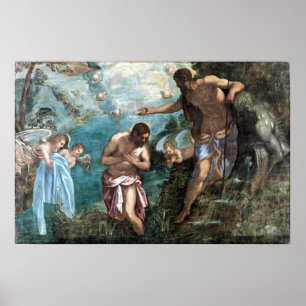 Jacopo Tintoretto Baptism of Jesus Poster