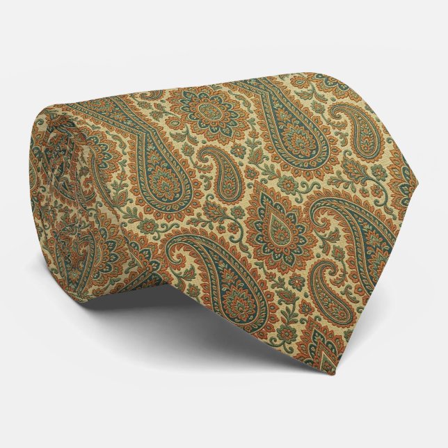 Jacquard Falsk Silke | Lyx Paisley Herrens Slips (Rullad)