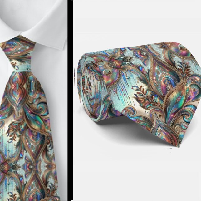 Jacquard Falsksilke | Lyx Paisley Herrens Slips (Skapare uppladdad)
