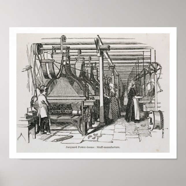 Jacquard Power Looms (engrave) Poster (Framsidan)