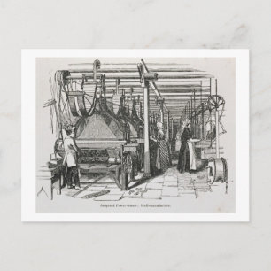 Jacquard Power Looms (engrave) Vykort