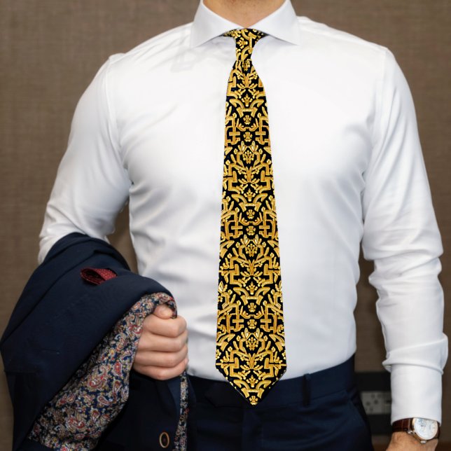 Jacquard Stil Guld on Black - Historial Costume Slips (Skapare uppladdad)