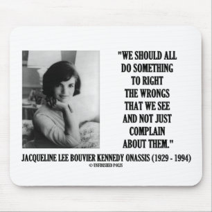 Jacqueline högra Kennedy felen klagar Musmatta