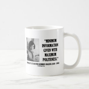 Jacqueline Kennedy minimum informationsartighet Kaffemugg