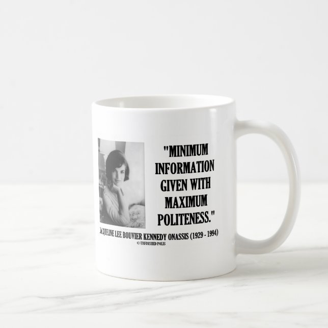 Jacqueline Kennedy minimum informationsartighet Kaffemugg (Höger)
