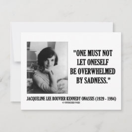 Jacqueline Kennedy ska inte bli överväldigad av so
