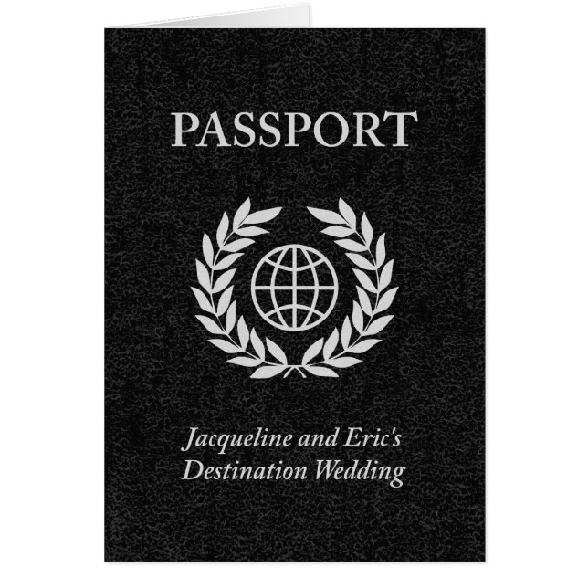 Jacqueline och Eric Destination Wedding Hälsningskort (Framsidan)