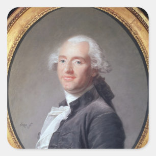 Jacques Alexandre Cesar Charles Fyrkantigt Klistermärke